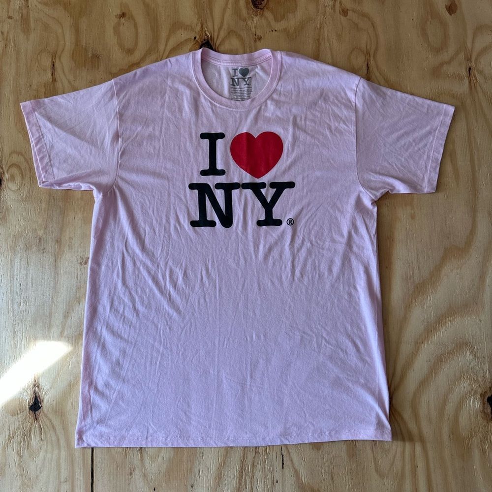 I Love NY Graphic Pink Cotton T-Shirt XXL